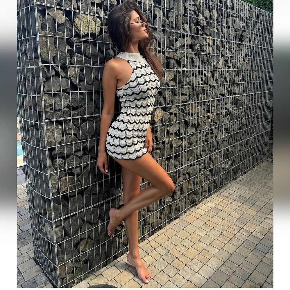 ZARA STRIPED KNIT MINI DRESS - Picture 5 of 16